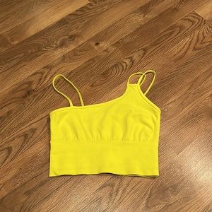 Alo Offset Bralette - Highlighter Yellow / Green small